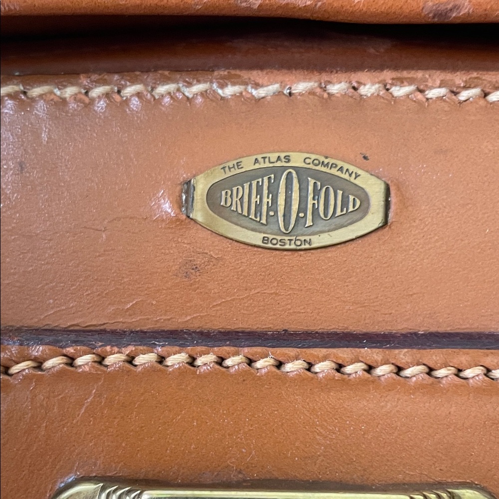 Vintage Tan Leather Brief/Doctor Case - Picture 4 of 7
